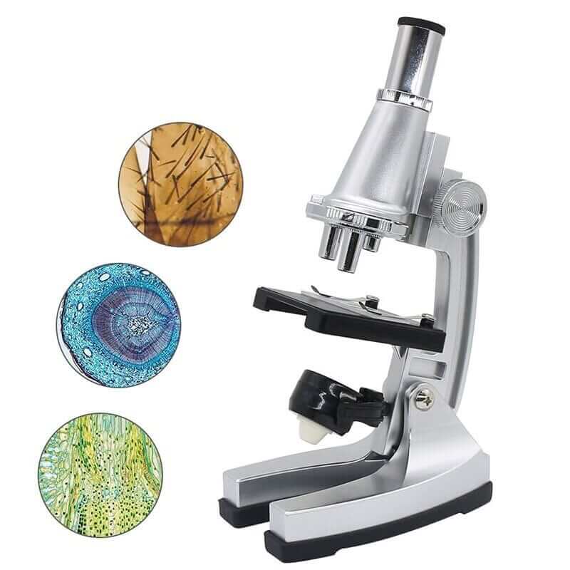 Vrai microscope pour enfant et adultes zoom puissant x100 x200