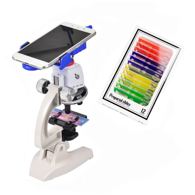 Microscope Portable Pour Enfant, Microscope Biologique, 100X\400X\1200X Étudiants  Enfants Enfants Pour Débutant 