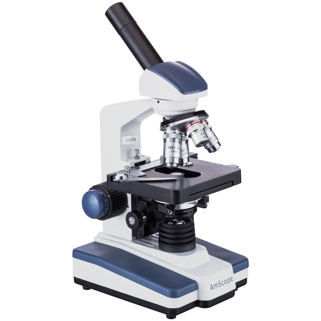 Microscope optique de base - Tête monoculaire et DEL filaire