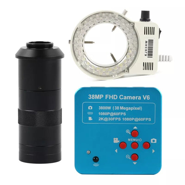 Caméra Microscope 1080P 38 MegaPixels lentille 100x avec leds