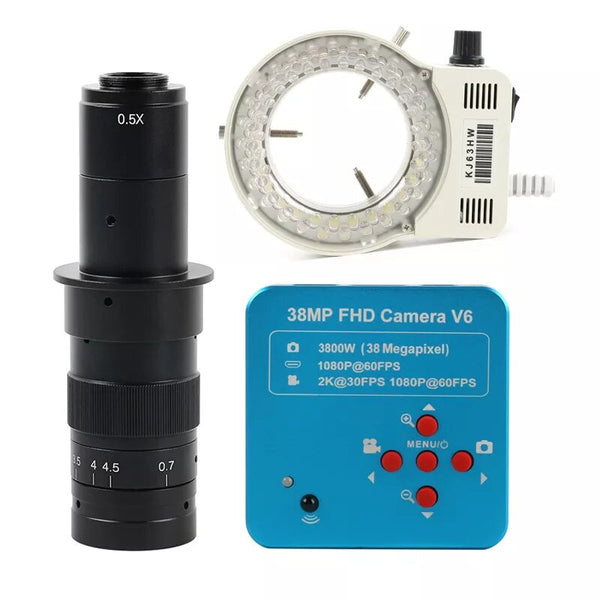 Caméra Microscope 1080P 38 MegaPixels lentille 180x avec leds