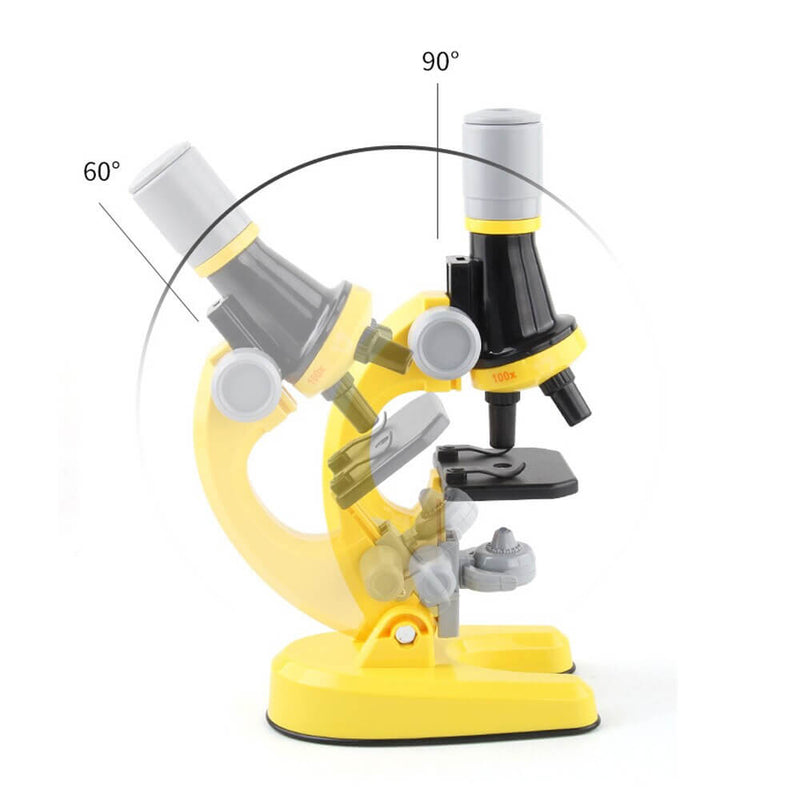 Qumox - Qumox Microscope Enfant Jouet pour Enfants 100x 400x 1200x  Grossissement Scientifique Coffret Microscope pour Kids l'éducation Préco -  Appareils de mesure - Rue du Commerce