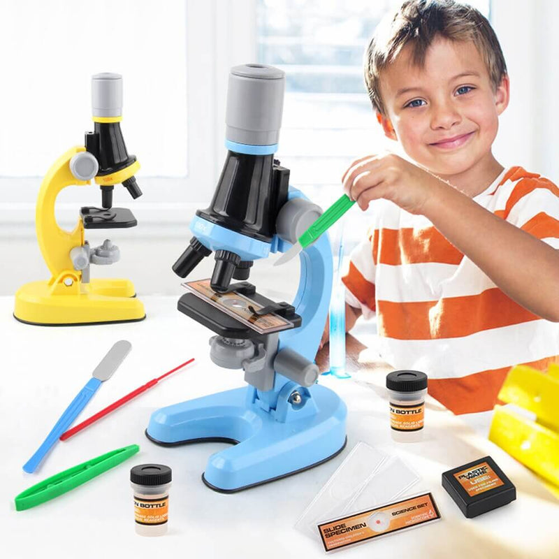 Microscope Pour Enfants - Grossissement 200X à 1200X Avec LED - Jeu Éducatif Scientifique