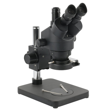 Microscope stéréo trinoculaire industriel noir