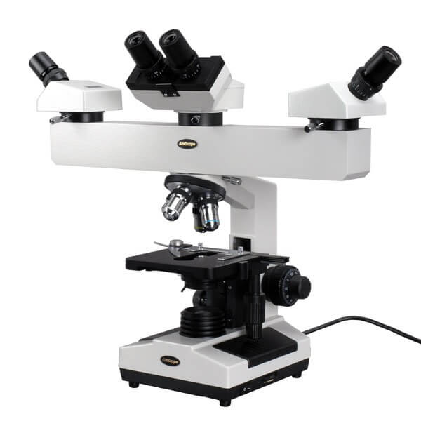 Microscope 3 tetes pour observation multiples 40X-1600X