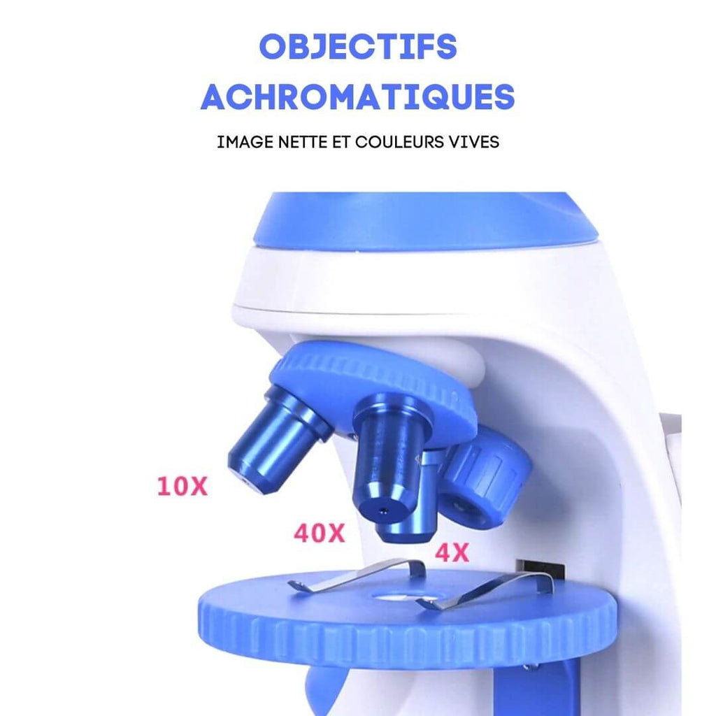 Microscope optique pédagogique - Jusqu'à 1600X - Eclairage  inférieur/supérieur