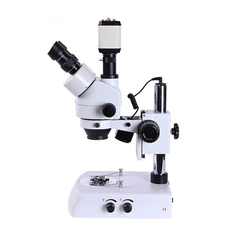Microscope Trinoculaire Stereo Camera 2K HD Zoom Continu