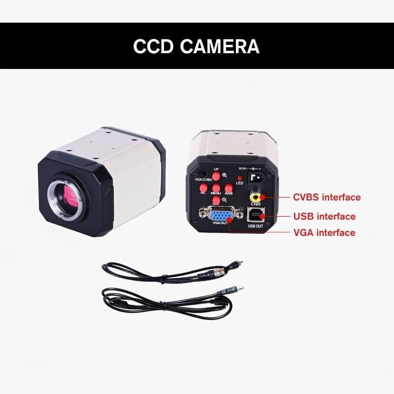 3.5X-90X Microscope Trinoculaire Stéréo Caméra 2K HD Zoom Continu