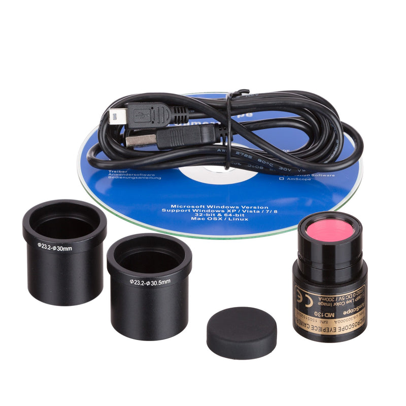 Microscope numérique binoculaire 40X-2500X caméra USB 1.3MP accessoires