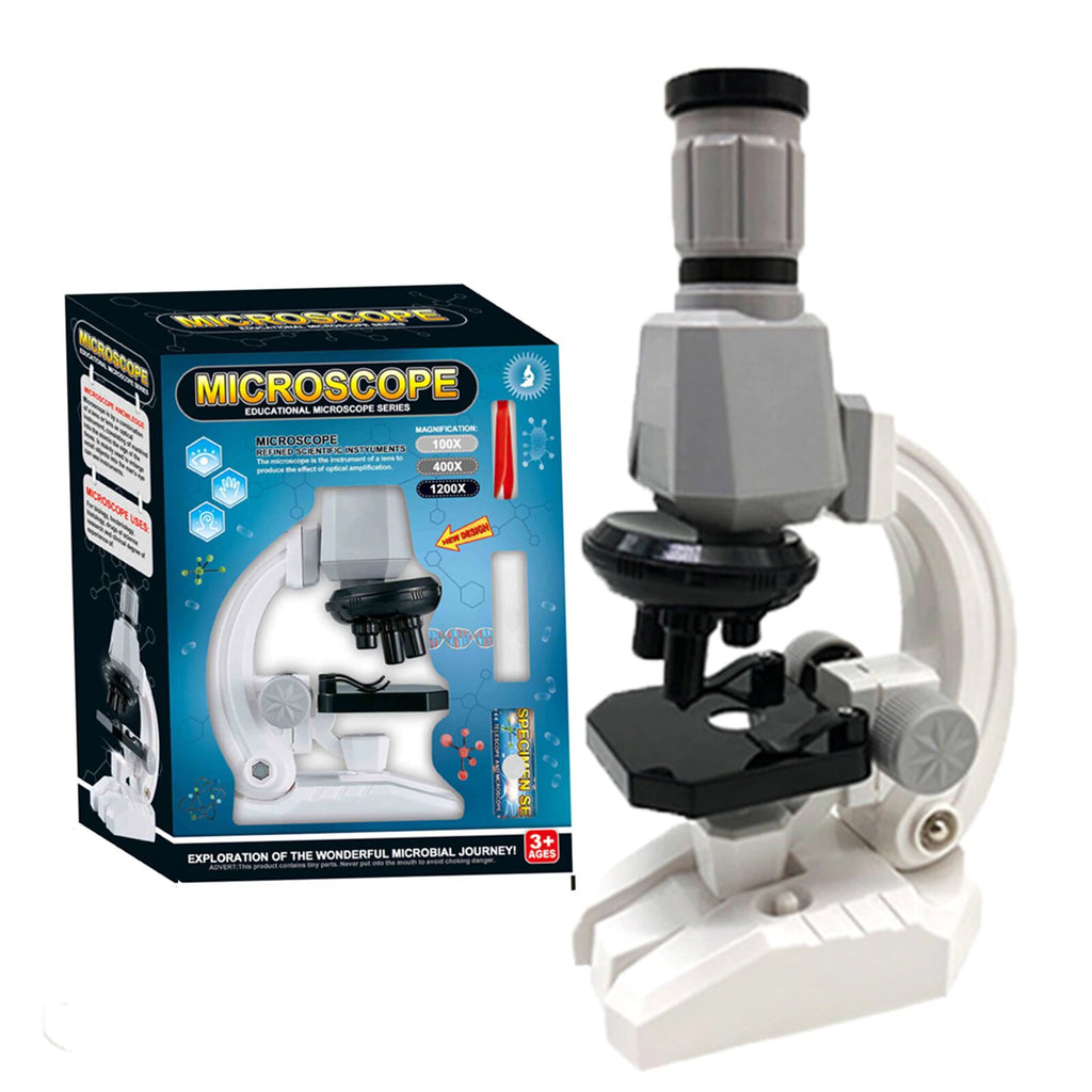Microscope pour enfants, 40x-1200x Magnification Led Microscope Kit pour  enfants, étudiants, enfants