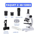 microscope optique paquet deux étudiant