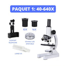 microscope optique paquet un étudiant