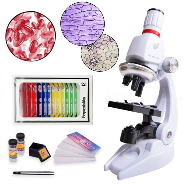 Science Microscope Kit for Children 100x 400x 1200x Refined Scientific Instruments Toy Set for Early Education by AOSHIJIE Science Microscope Kit for Children 100x 400x 1200x Refined Scientific Instruments Toy Set for Early Education by AOSHIJIE