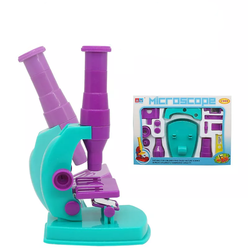 Rose Microscope portable jouets pour enfants zoom pour enfants 60x 160x  Science boîte de grossissement microscope