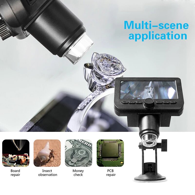 Microscope Pour Téléphone Portable, Objectif De Microscope Portable Zoom,  Pour Observer Les Bijoux